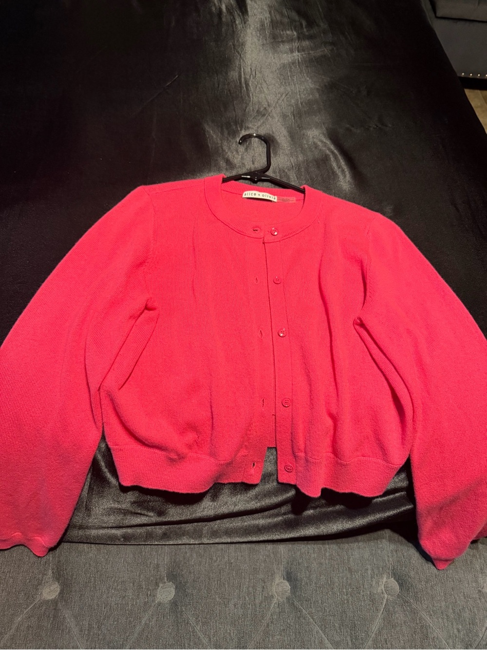 Alice + Olivia Dollie Pink Cardigan